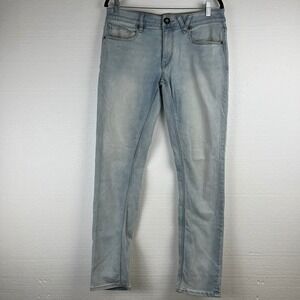 Volcom Vorta Slim Tapered Jeans Mens 31 (Measures‎ 33) Light Wash Denim Skater
